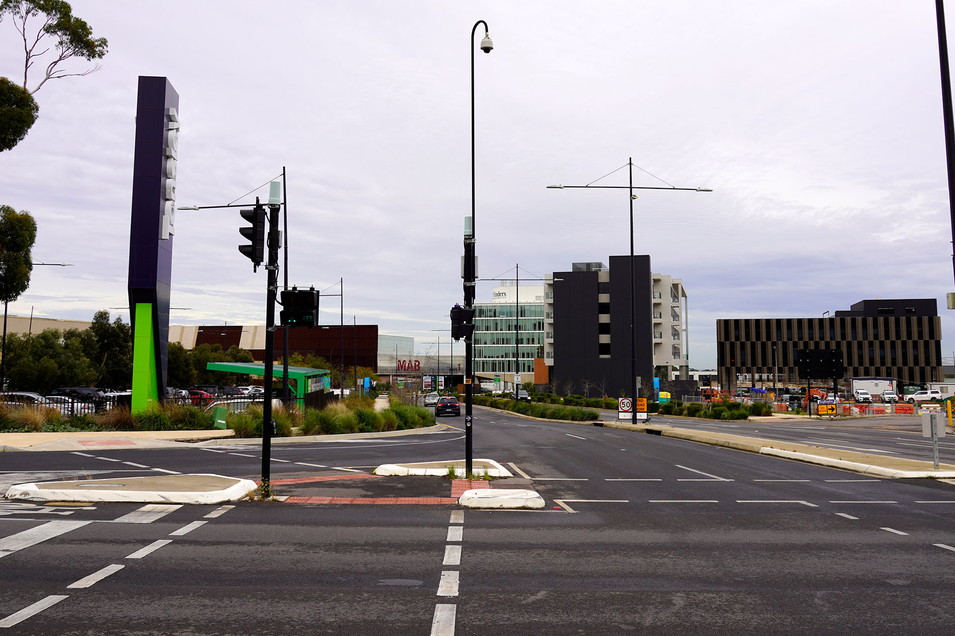 Tonsley Innovation District from intersection of Tonsley Boulvevard and South Road. 